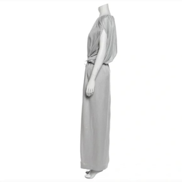 FABIANA FILIPPI Metallic & Silver Bateau Neckline Long Dress- NWT - Picture 2 of 3